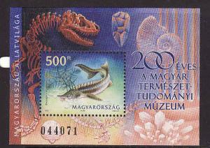 Hungary-Sc#3803-unused NH sheet-Fish-Fauna-2002-