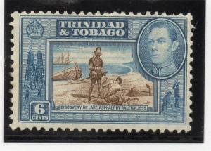 Trinidad & Tobago 1938 Early Issue Fine Mint Hinged 6c. 033894