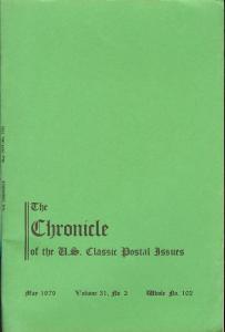 The Chronicle of the U.S. Classic Issues, Chronicle No. 102