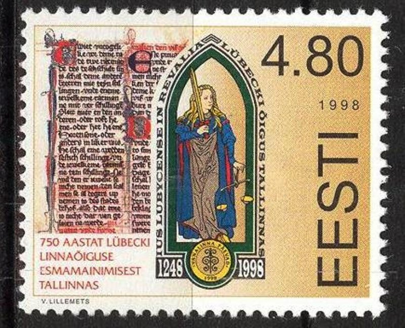 Estonia 1998 Adoption by Tallinn of Lubeck Law MNH