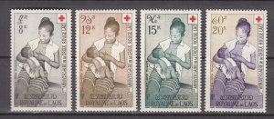 J43623 JL Stamps 1958 laos set mnh #c31-4 mother child