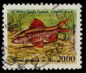 SRI LANKA QEII SG1136, 20r cherry barb, FINE USED.