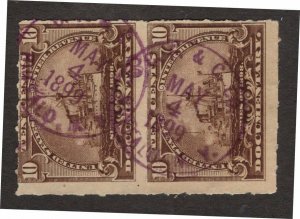 U.S. -  R168 - Pair - S.C.F. & C. Co. cancel