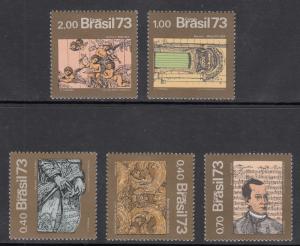 Brazil Scott #1315-1319 MH