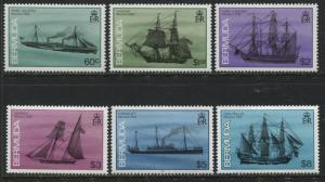 Bermuda QEII 1986 Shipwreck definitives 60 cents, $1.50-$8.- mint o.g.