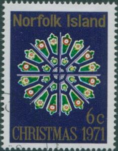Norfolk Island 1971 SG125 6c Christmas stained-glass window FU