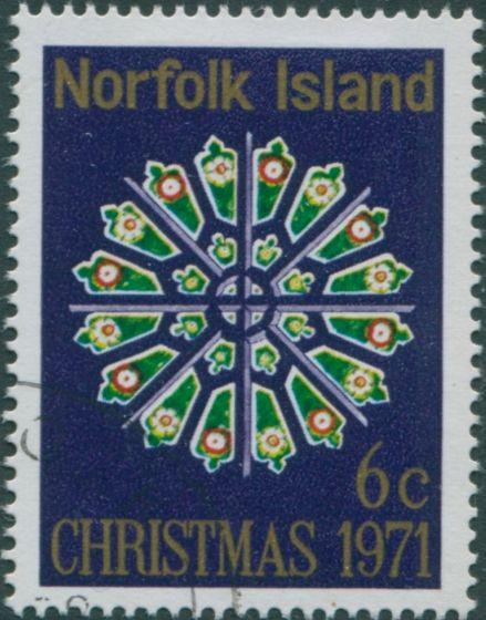 Norfolk Island 1971 SG125 6c Christmas stained-glass window FU