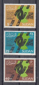 Sudan Scott #347-349 MNH