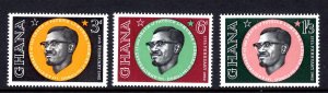 Ghana #118-120 MNH Patrice Lumumba complete set