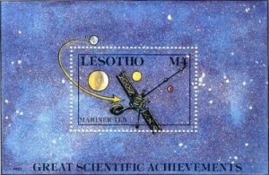 Lesotho 1987 - Science Newton Space - Souvenir Stamp Sheet - Scott #582 - MNH