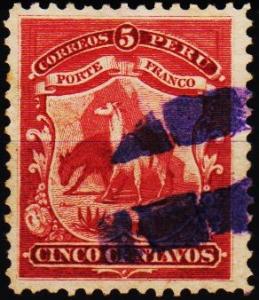 Peru. 1886 5c S.G.316 Fine Used