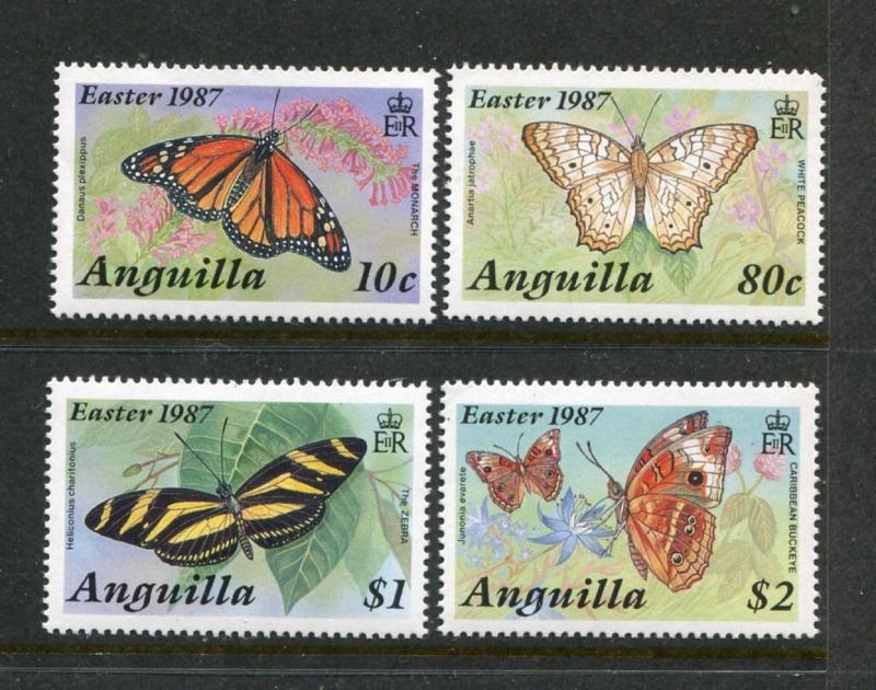 Anguilla 708-712, MNH, Insects Butterflies 1987 SCV-$44.00. x23813