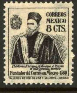 MEXICO 812, 8¢ VICEROY ENRIQUEZ DE ALMANZA FOUNDER OF POSTS. MINT, NH. VF.