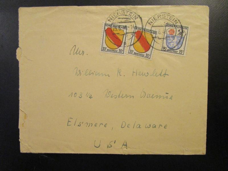 Germany French Zone 1946 Cover to USA  - Z6564