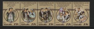 AUSTRALIA 881 Strip of 5, MNH, 1983 Folktale Scenes