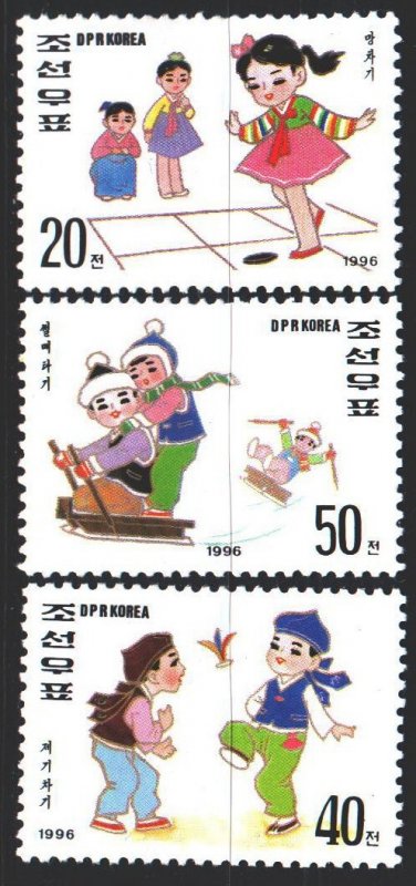 North Korea. 1996. 3827-29. Children's sports games. MNH.