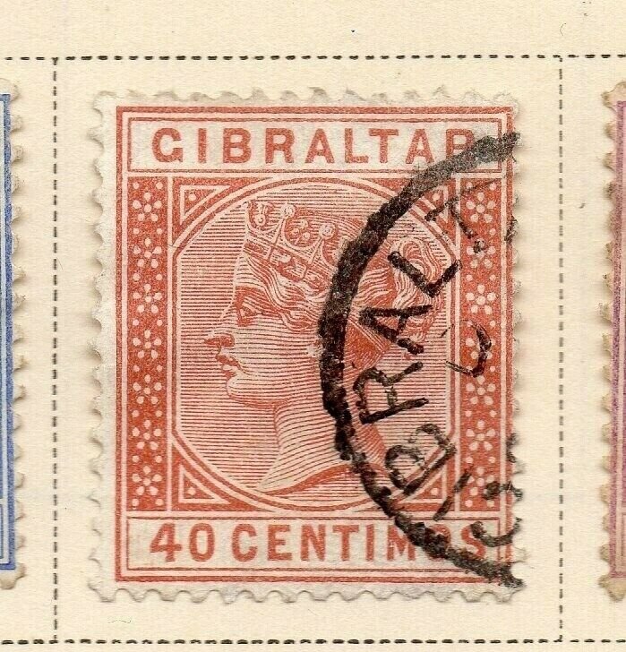 Gibraltar 1889 Early Issue Fine Used 40c. 326910