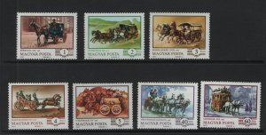 Hungary     #2464-2470  MNH  1977 history of the coach