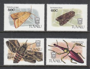 Tuvalu 566-569 Moths Specimens MNH VF