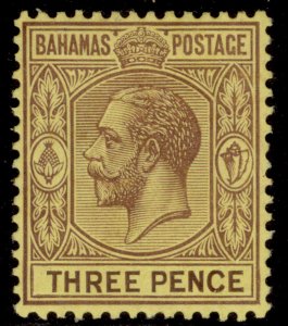 BAHAMAS GVI SG120a, 3d purple/orange-yellow, M MINT. Cat £17.