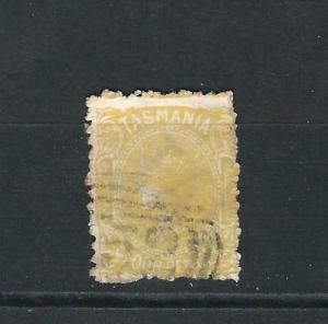 Tasmania 57 SG 168 4d Pale Yellow Used Fine 1871 SCV $45.00