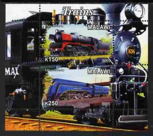 MALAWI - 2011 - Steam Locomotives #1 - Perf 2v Sheet - MNH - Private Issue