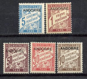 Andorra,  French lot Mint Hinge.  3