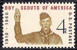 1145 4 cent Boy Scouts Jubilee mint OG NH EGRADED XF 93 XXF