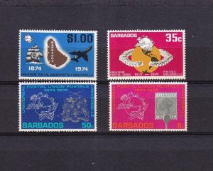 SA27a Barbados 1974 100th Anniv of Universal Postal Union, stamps