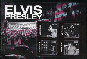 GRENADA  ELVIS PRESLEY IMPERFORATE SHEET II MINT NH