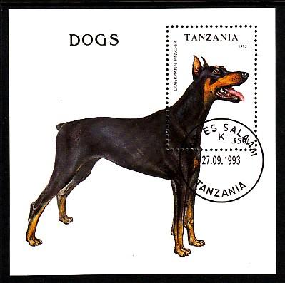 Tanzania Dog 1151 Souvenir Sheet CTO VF 