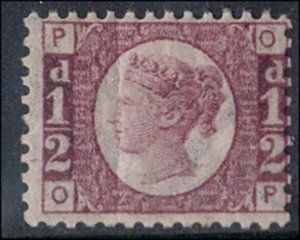 GB 1870 ½d plate 14 um, natural gum creasing, v fresh c£120