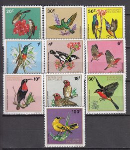 J43833 JLStamps africa 1972 rwanda mnh set #457-66 birds