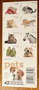 US # 5125a Pets complete booklet of 20 all different forever 2016 Mint NH CV $30