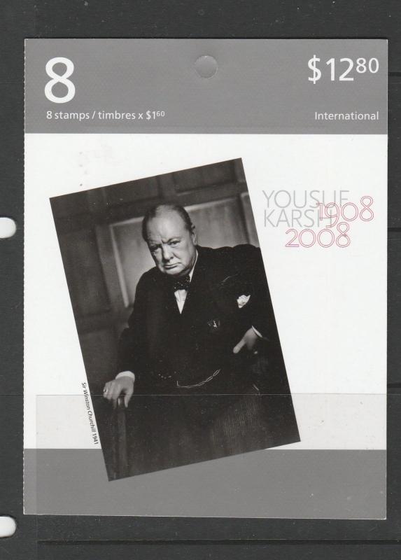 Canada Booklet 2008 Art Canada $12.80, cover showing Winston Churchill SG SB381