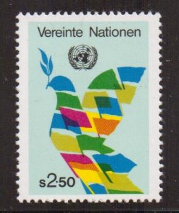 United Nations Vienna   #8  MNH  1980  dove holding olive branch  2.50s