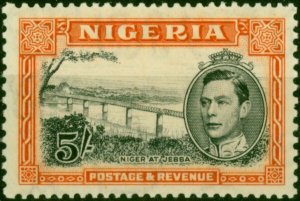 Nigeria 1938 5s Black & Orange SG59 Fine MM