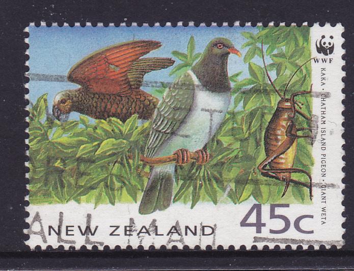 New Zealand 1993 Endangered Species Pigeon, Weta45c used
