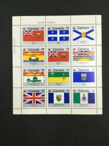 MOMEN: US CANADA STAMPS #17c FLAGS SHEET MINT OG NH LOT #51808