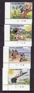 Grenada Grenadines-Sc#1288//1295-unused NH 1/2 set-Disney-Ecology Themes-1991-