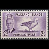 FALKLAND IS. 1952 - Scott# 109 Upland Goose 2p LH