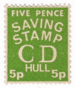 (I.B) Cinderella Collection : Savings Stamp 5p (Clifford Dunn - Hull)
