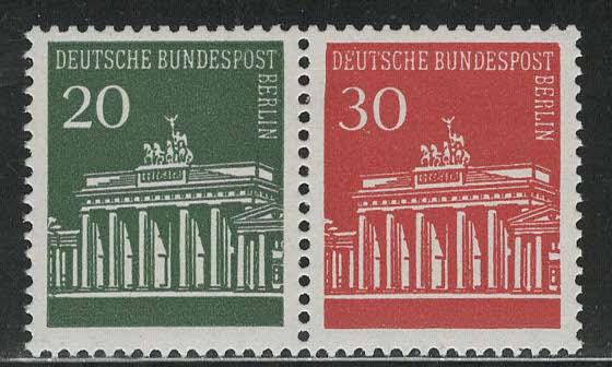 Germany Berlin Scott # 9N252, 9N253, mint nh, se-tenant, Mi # W45