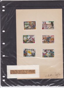 Rare Liberia Arthur Szyk Signed Stamps Page Ref 35927