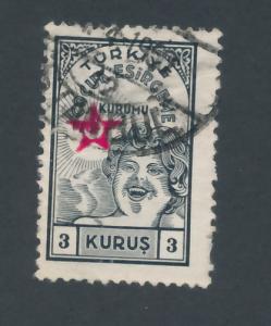 Turkey 1940 Scott RA43 used - 3k, Child & Star