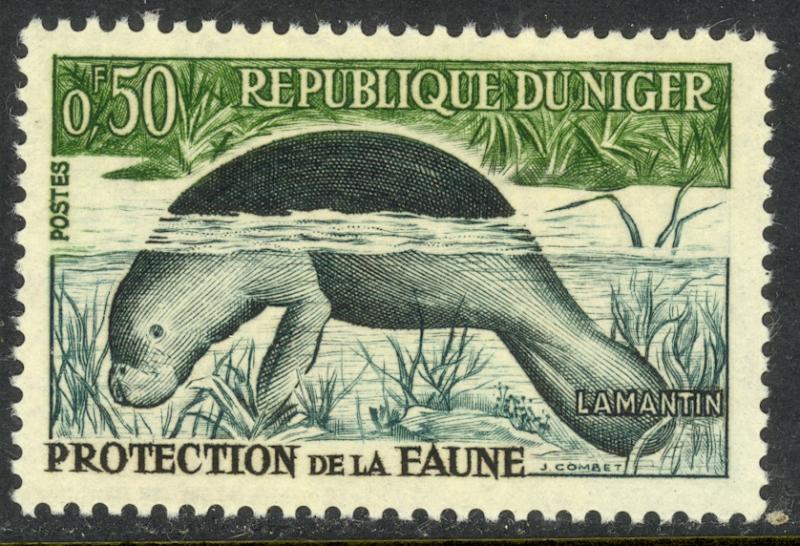 NIGER 1962 50c DUGONG / MANATEE Pictorial Sc 107 MNH