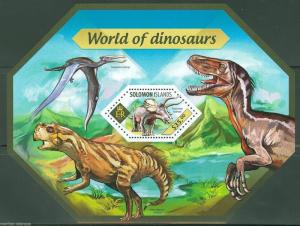 SOLOMON ISLANDS  2014 WORLD OF DINOSAURS  SOUVENIR SHEET  MINT NH