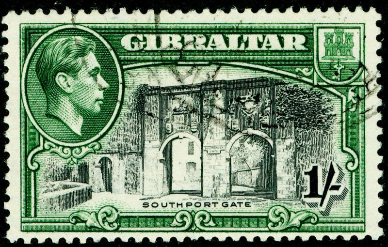 GIBRALTAR SG127b, 1s black & green, FINE USED. 