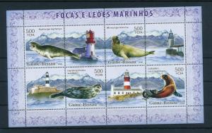 [25998] Guinea Bissau 2006 Marine Life Lighthouse MNH