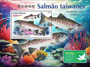 Guinea-Bissau - 2023 Taipei Stamp Expo, Fish - Stamp Souvenir Sheet - GB230443b